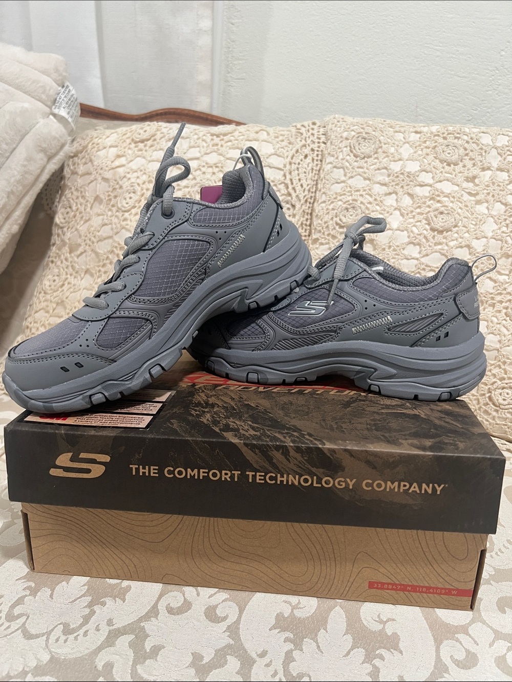 Skechers Women's Gray Lightweight Trail Sneakers